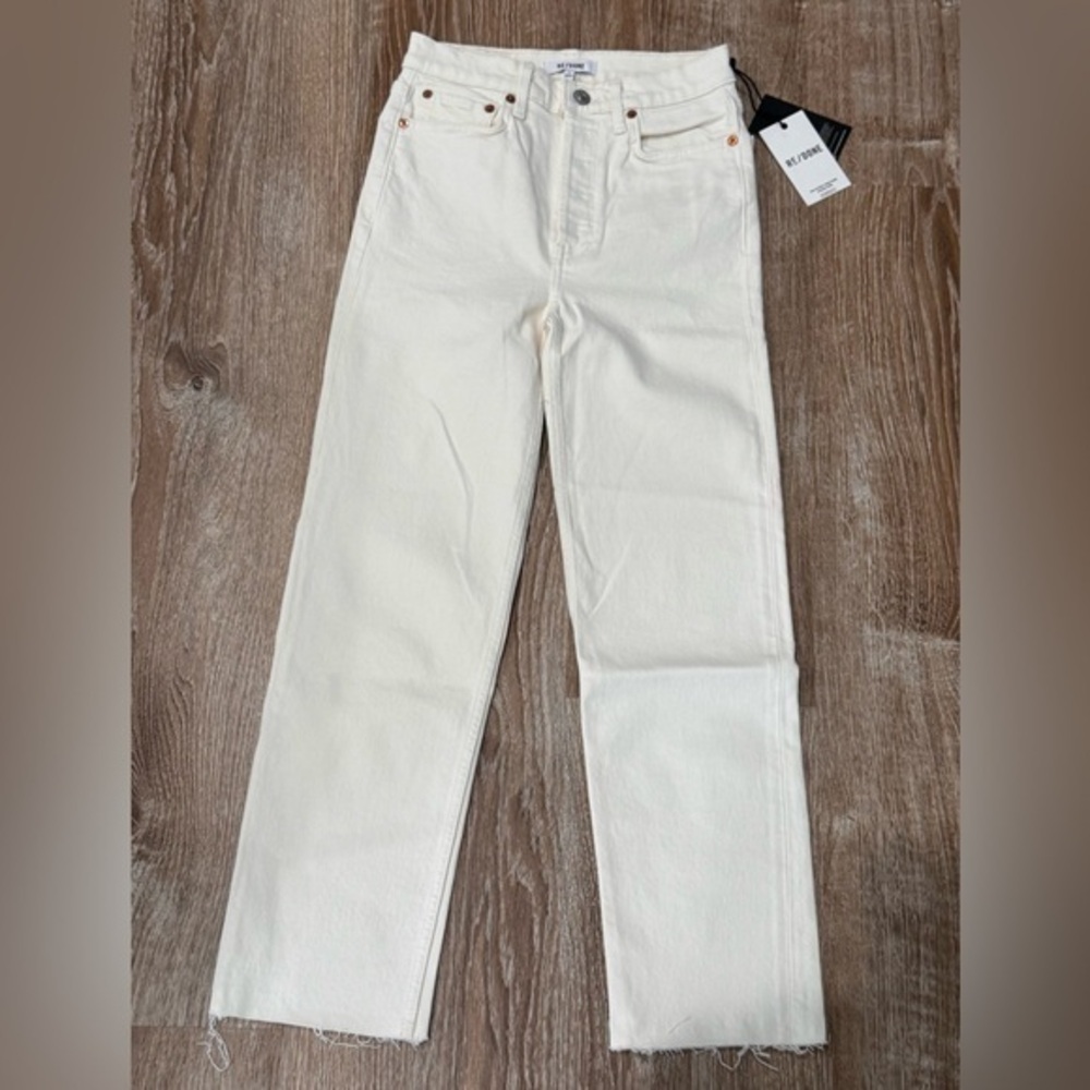 Re/done 70s ultra high rise stove pipe Jeans